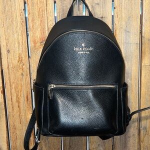 Kate Spade Black Leather Backpack